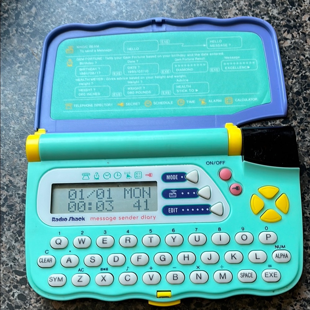 Blast from the past Radio Shack Message Sender Diary